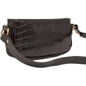 90s Croc Effect Shoulder Bag